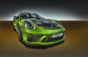 绿色保时捷汽车模型图片